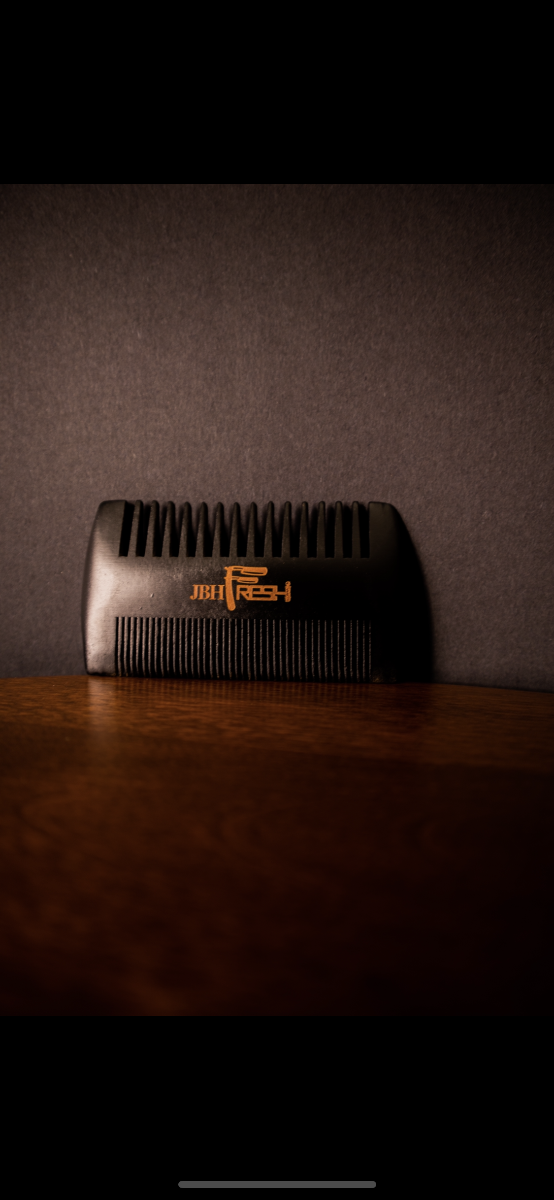 Ebony Wooden Beard Comb