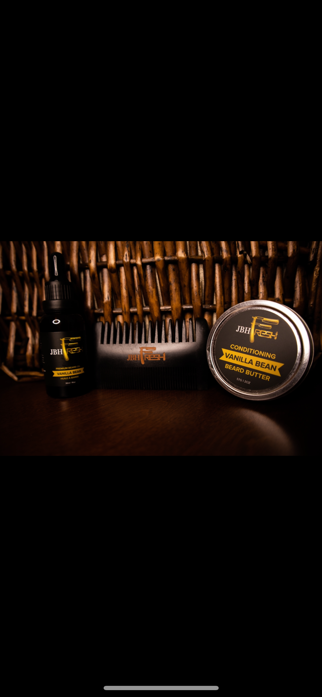 Ebony Wooden Beard Comb